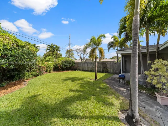 a view of a backyard