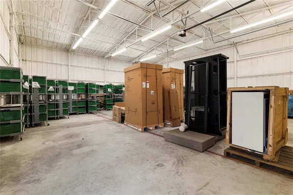 a view of a storage room