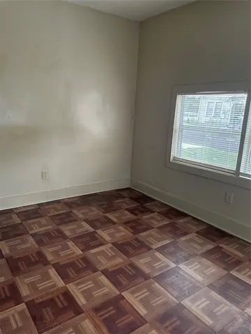 an empty room with a window