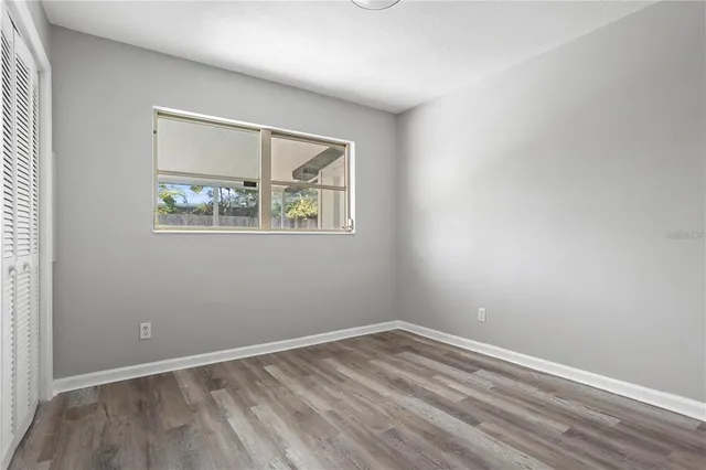 an empty room with a window