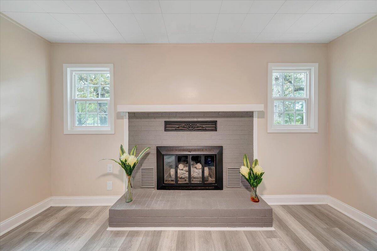 1433 Chalk Level Road Chatham, VA 24531 - Photo 13 of 41 a living room with a fireplace and a potted plant
