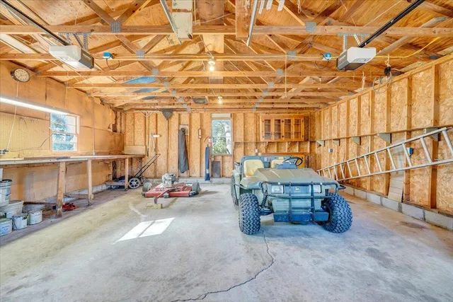 a storage room with furniture