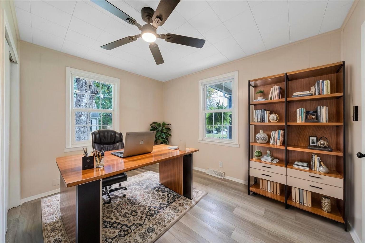 1433 Chalk Level Road Chatham, VA 24531 - Photo 9 of 41 a view of a workspace with furniture and a window