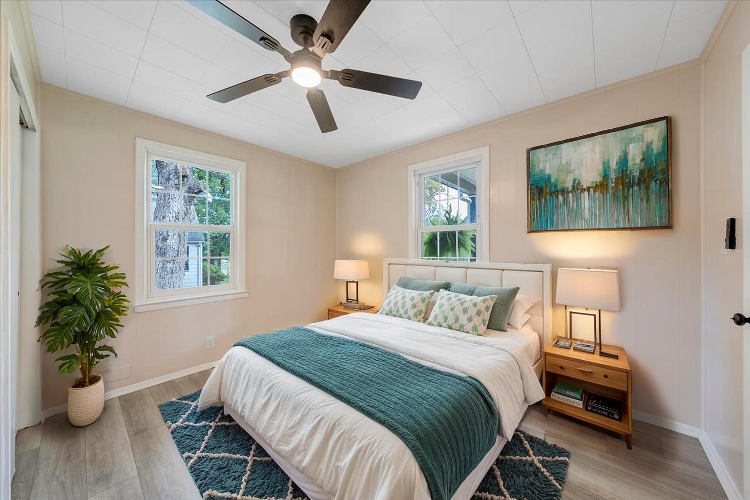 1433 Chalk Level Road Chatham, VA 24531 - Photo 10 of 41 a bedroom with a bed and a potted plant