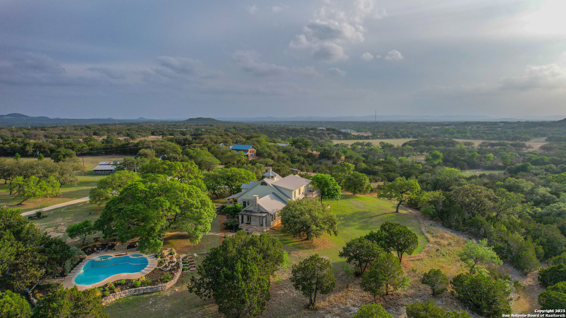 597 Krause Road Pipe Creek, TX 78063 - Photo 2 of 70 an aerial view of multiple house