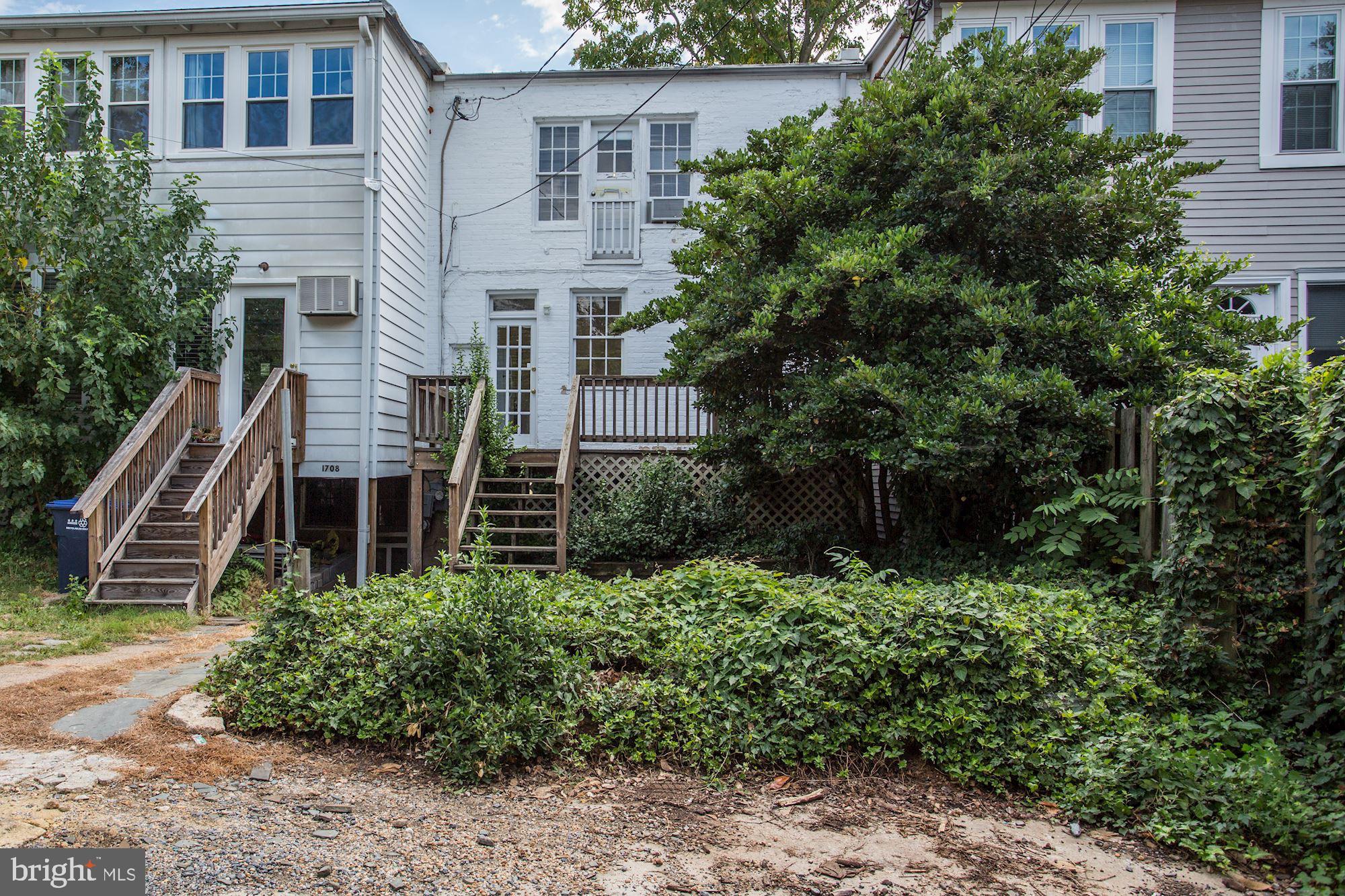 1706 37th Street Northwest Washington, DC 20007 - Photo 10 of 11 Rear parking space and yard off of alley