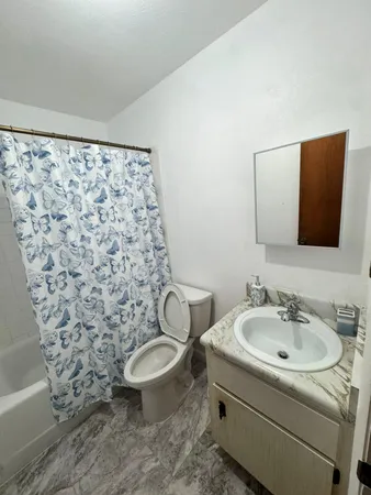 a bathroom with a sink and a toilet