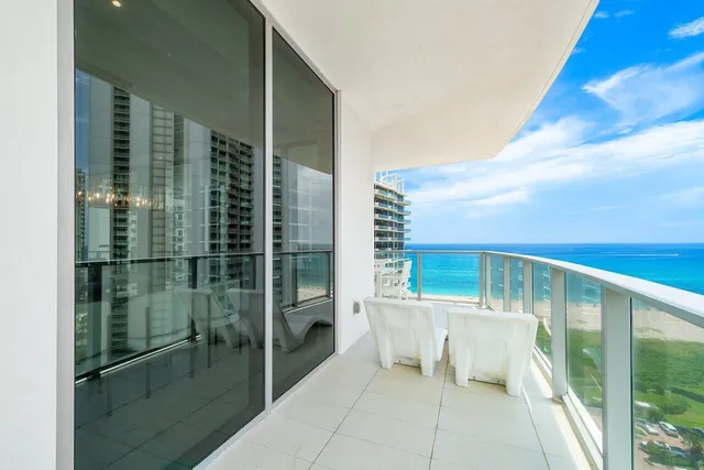 a view of a city from a terrace
