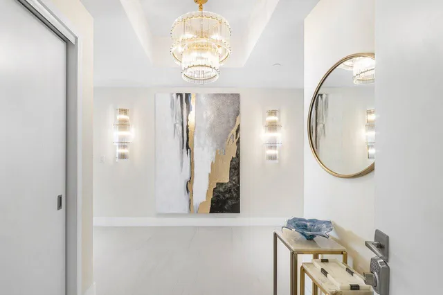 a view of a balcony with city view