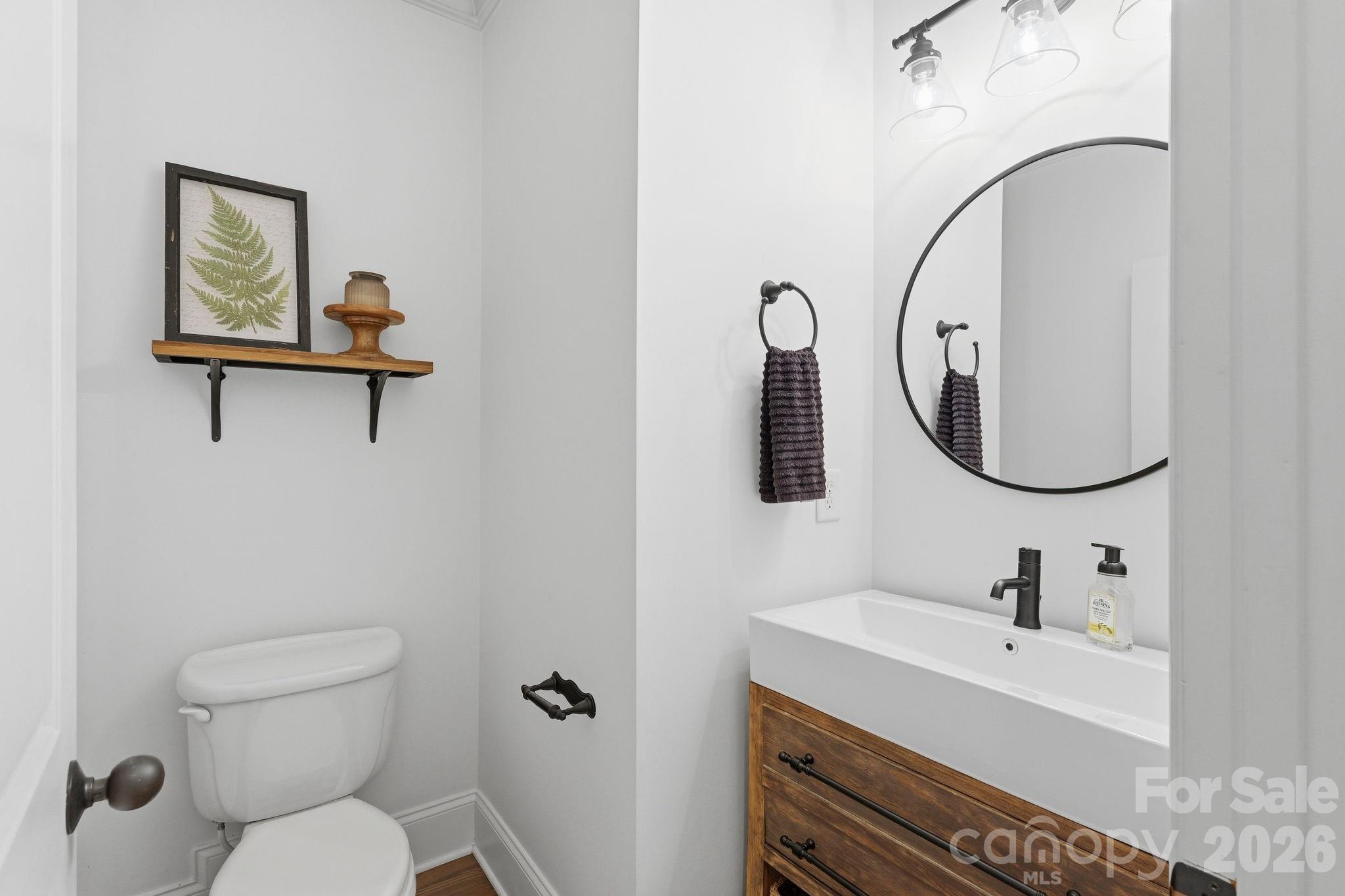 235 Grey Road Davidson, NC 28036 - Photo 15 of 42 a bathroom with a sink mirror and toilet