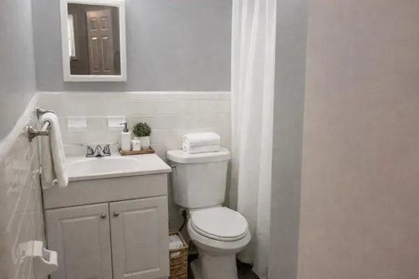 a bathroom with a sink and a toilet