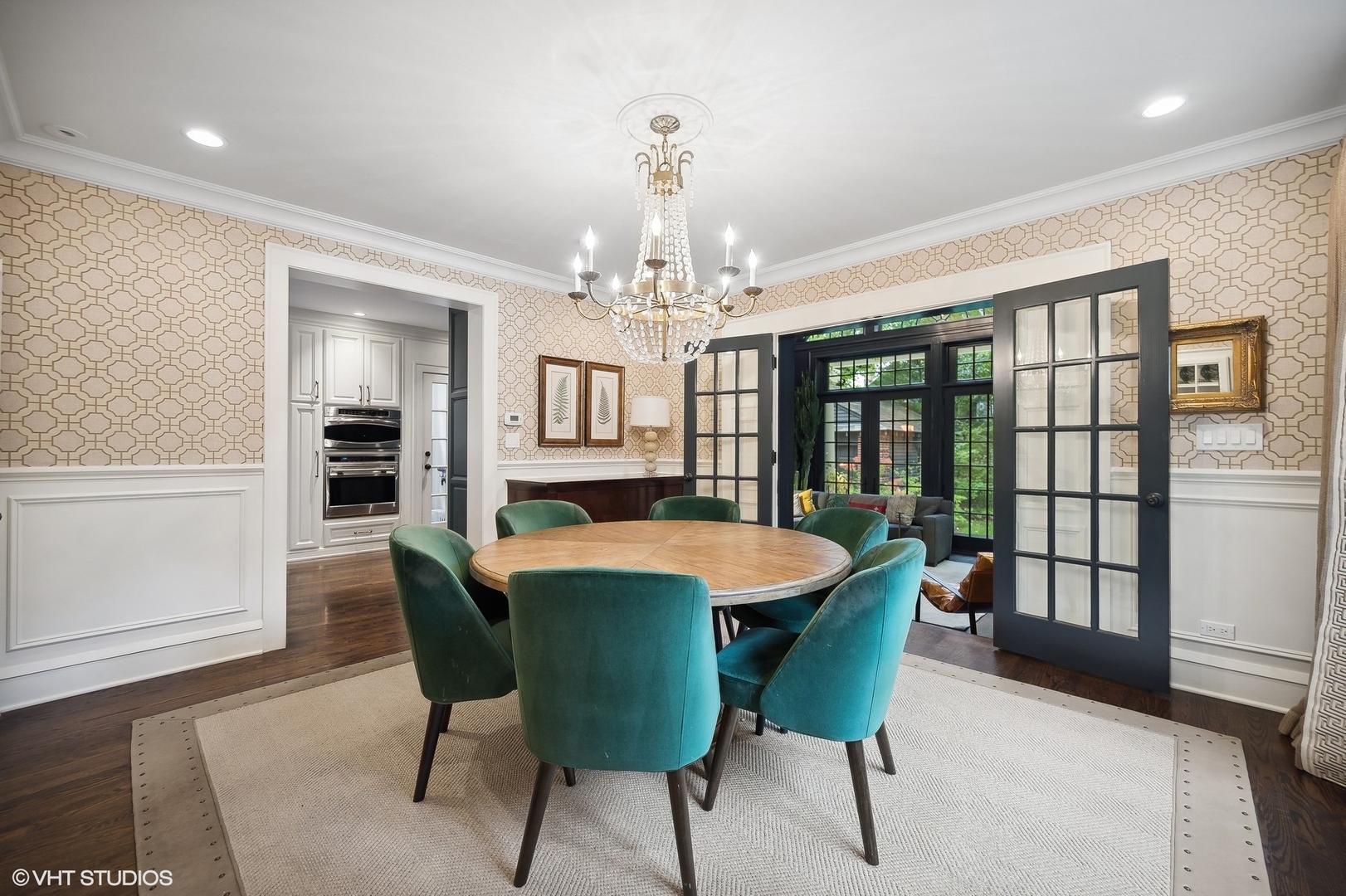 354 Elder Lane Winnetka, IL 60093 - Photo 23 of 71 a view of a dining room with furniture window and wooden floor