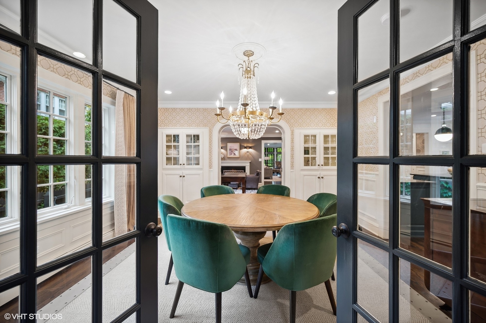 354 Elder Lane Winnetka, IL 60093 - Photo 25 of 71 a view of a dining room with furniture window and wooden floor