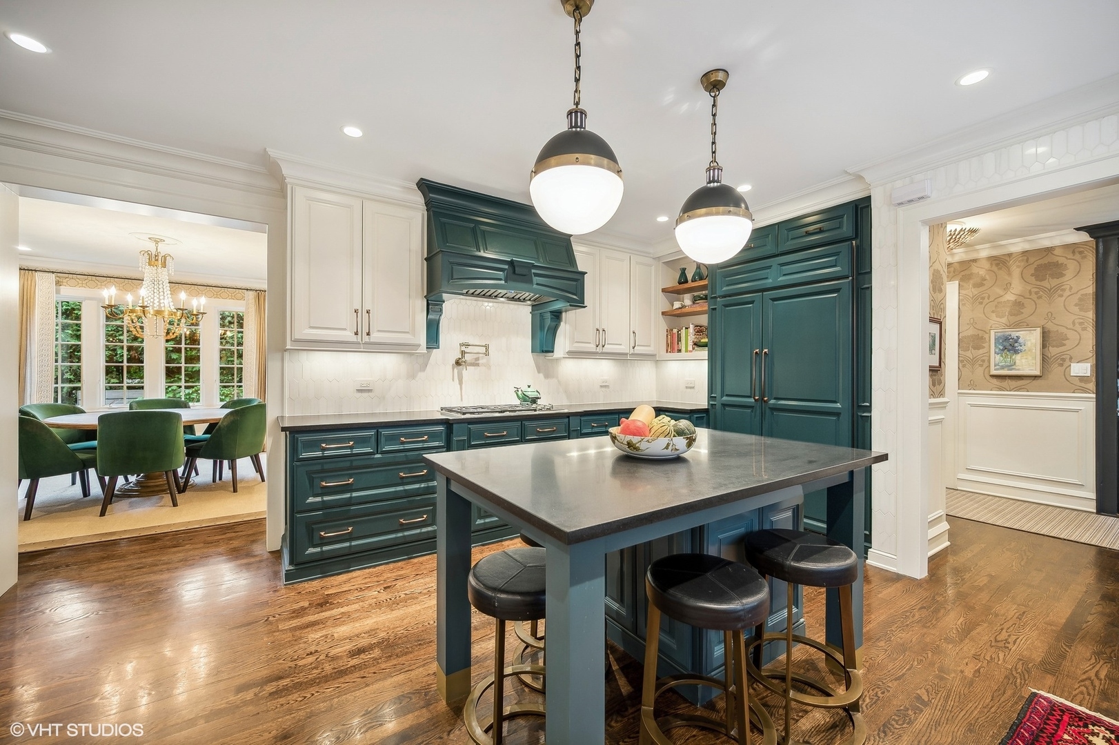 354 Elder Lane Winnetka, IL 60093 - Photo 29 of 71 a kitchen with a table and chairs in it