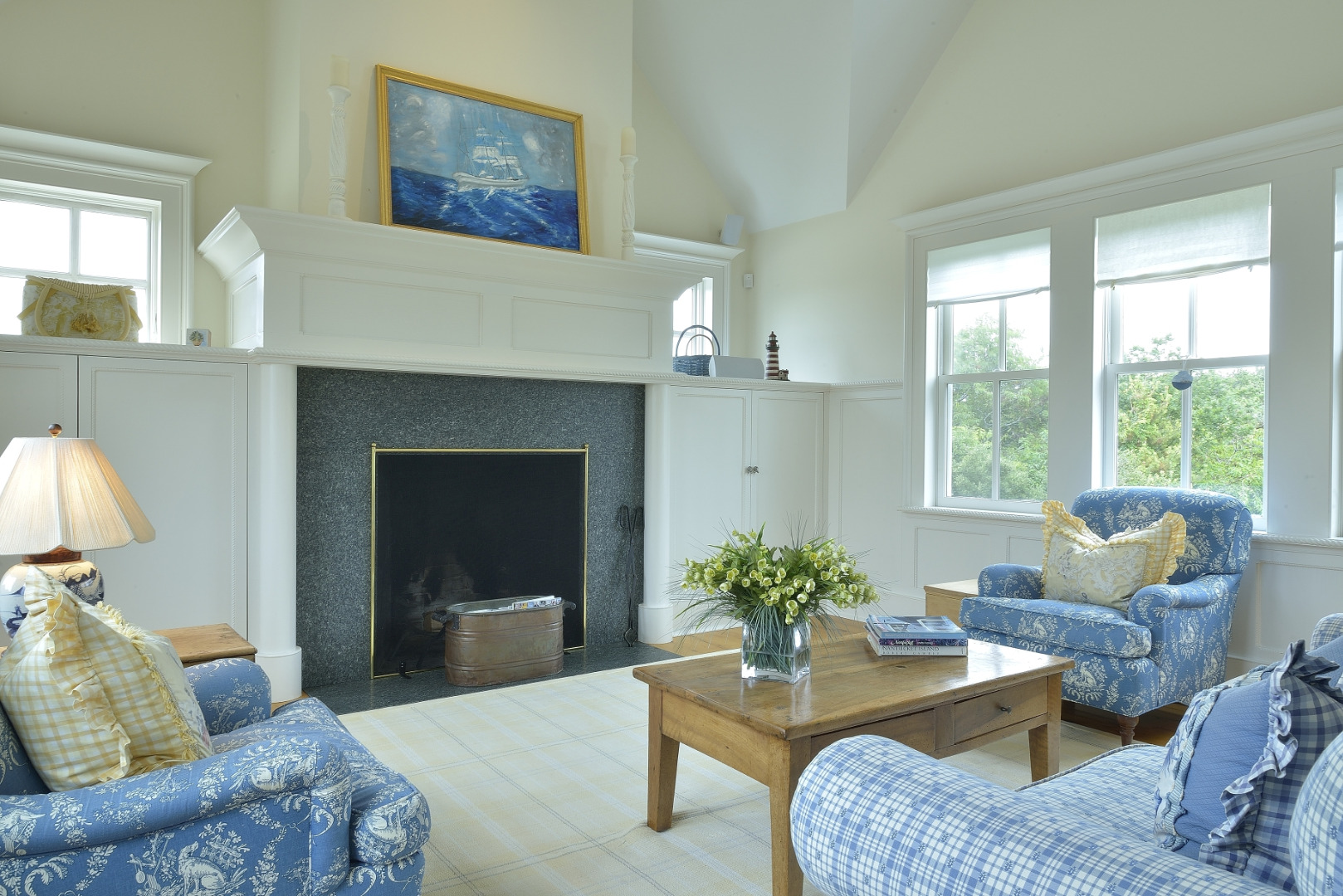 17 Wannacomet Road Nantucket, MA 02554 - Photo 18 of 36 Soundproof Living Room with pocket doors and wood-burning fireplace