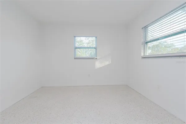 an empty room with a window
