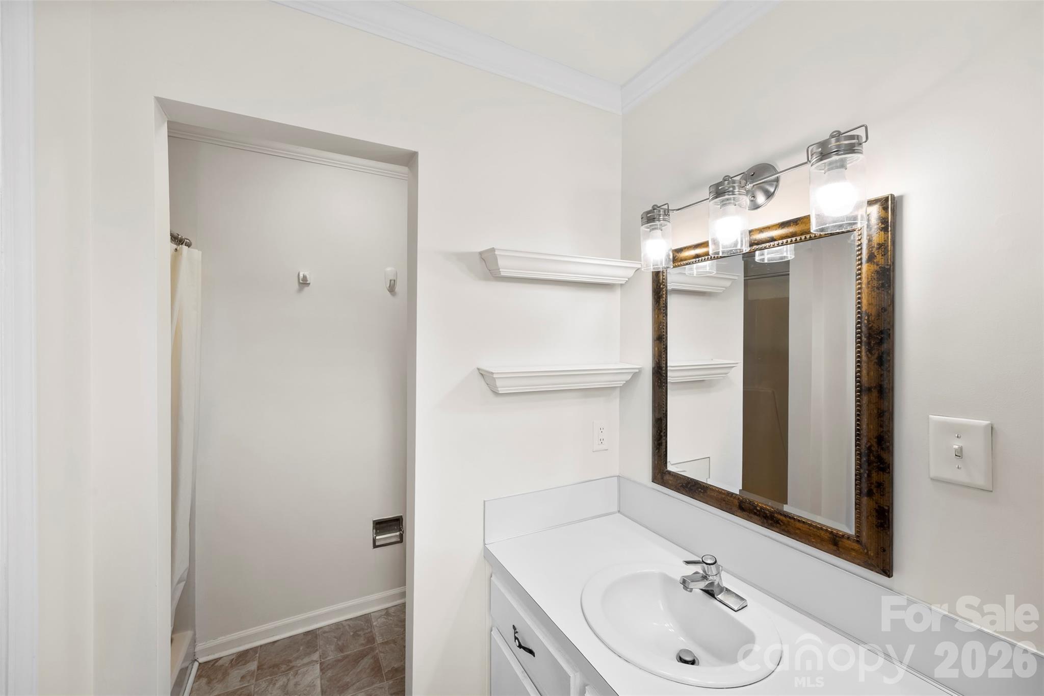 123 Chestnut Ridge Road Kings Mountain, NC 28086 - Photo 29 of 36 a bathroom with a sink vanity granite tub and shower
