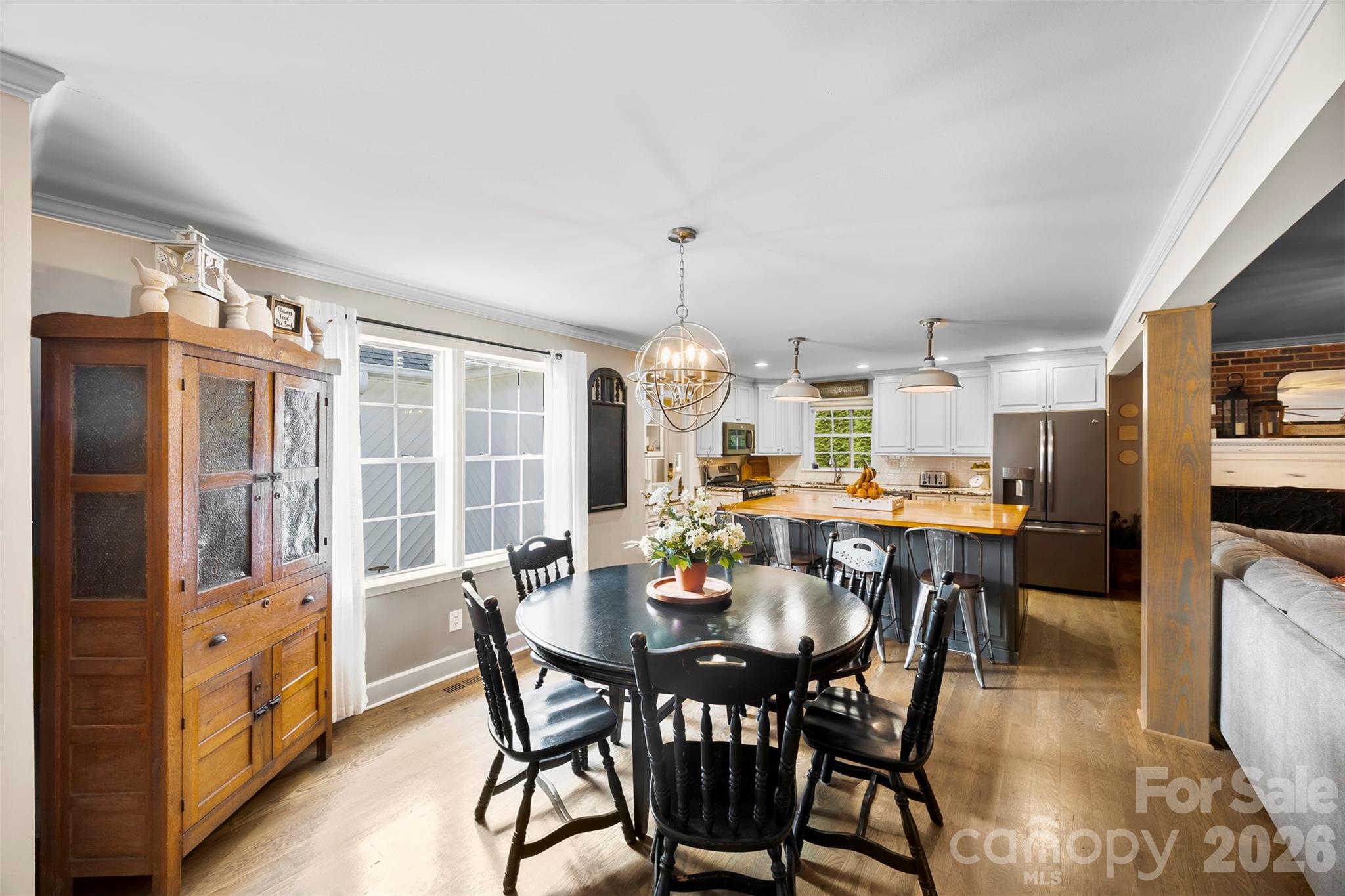 123 Chestnut Ridge Road Kings Mountain, NC 28086 - Photo 5 of 36 a view of a dining room with furniture window and wooden floor