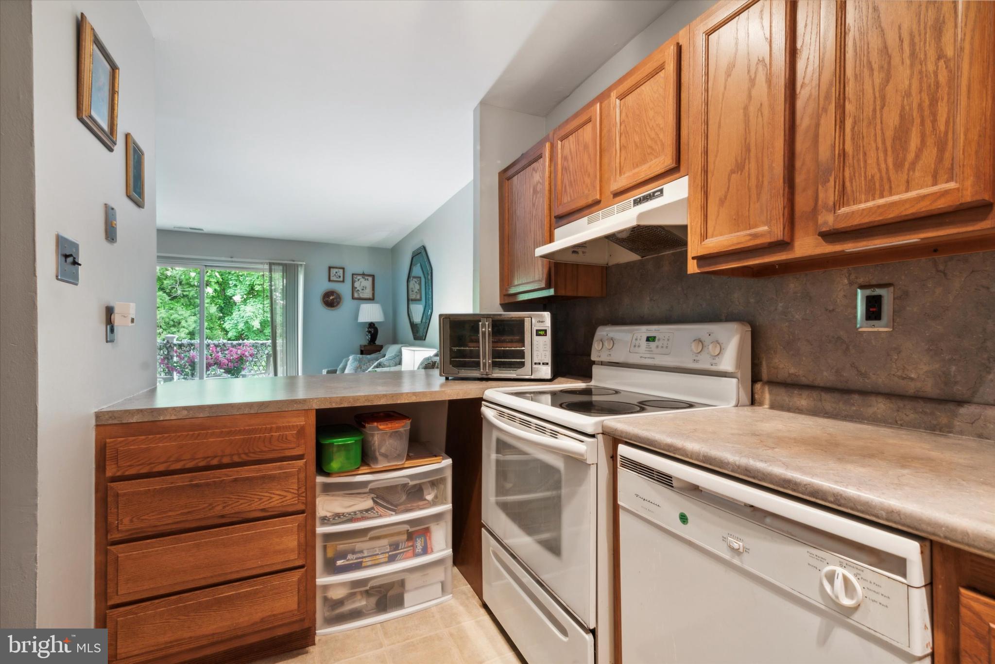46 Township Line Road, Unit 209 Elkins Park, PA 19027 - Photo 12 of 15 a kitchen with a stove microwave and cabinets