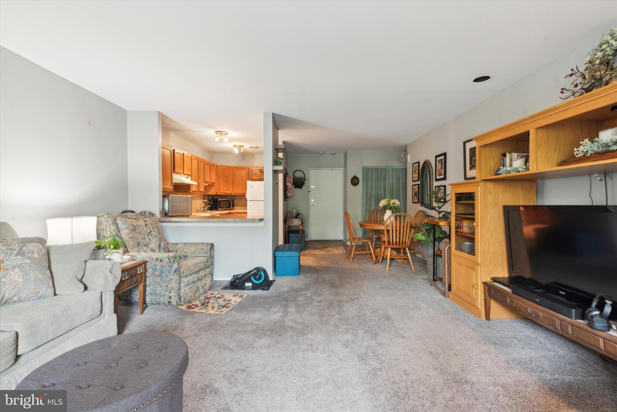 46 Township Line Road, Unit 209 Elkins Park, PA 19027 - Photo 3 of 15 a living room with furniture and a flat screen tv