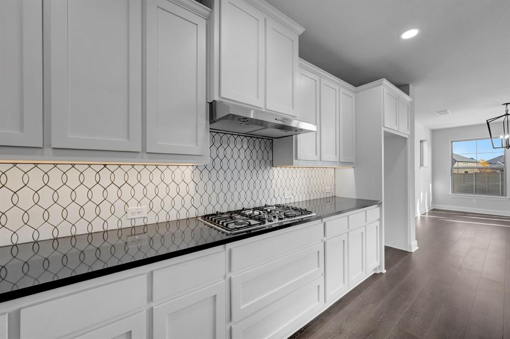 9004 Chestnut Lane Justin, TX 76247 - Photo 20 of 40 a kitchen with granite countertop a sink a stove and cabinets