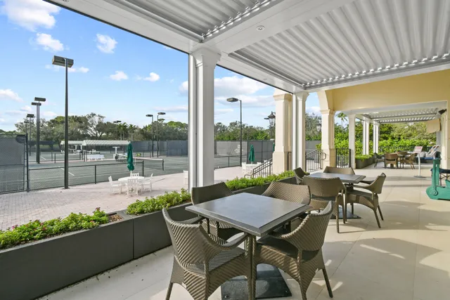 a outdoor space with furniture