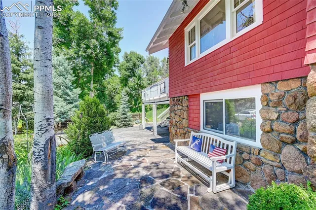 a view of a house with a patio