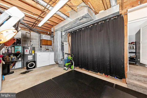 a room with gym equipment