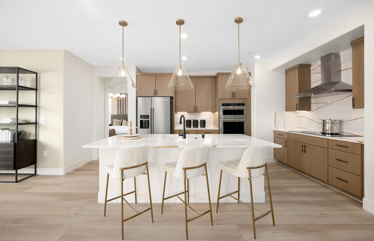 400 Tonkin Terrace, Unit 4 Sunnyvale, CA 94089 - Photo 9 of 17 a kitchen with stainless steel appliances kitchen island granite countertop a table chairs and a sink