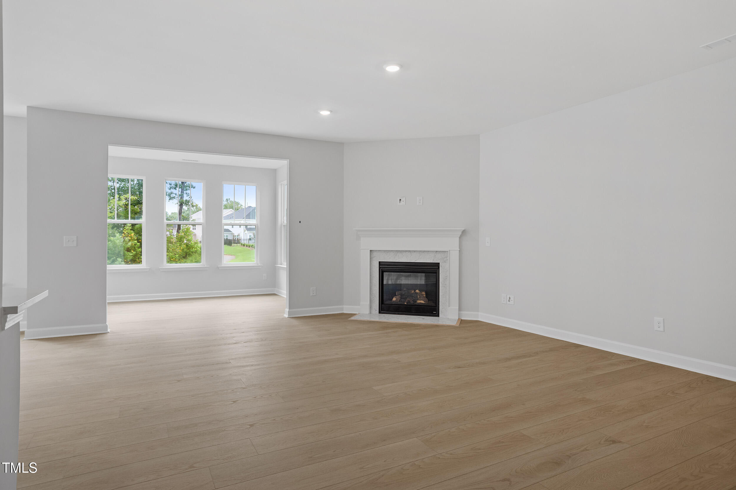 221 Savannah Moss Way, Unit 119 Raleigh, NC 27603 - Photo 9 of 41 an empty room with windows and fireplace