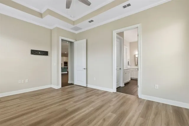 a view of a glass door with a room