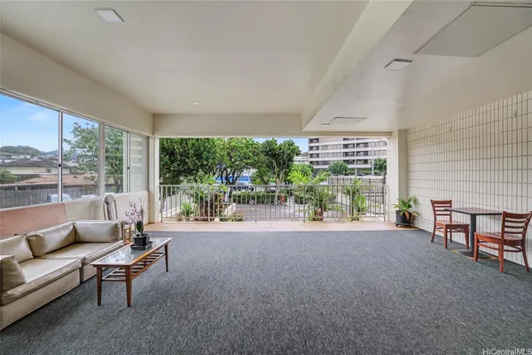 a view of an outdoor space with swimming pool