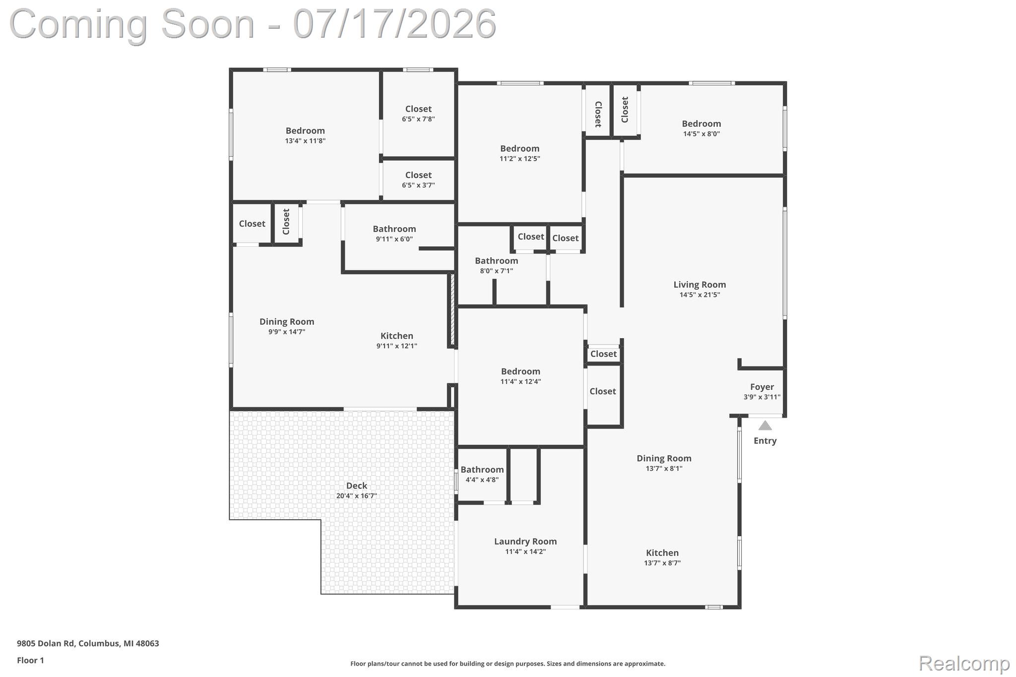 9805 Dolan Road Columbus, MI 48063 - Photo 39 of 39 Floor plan