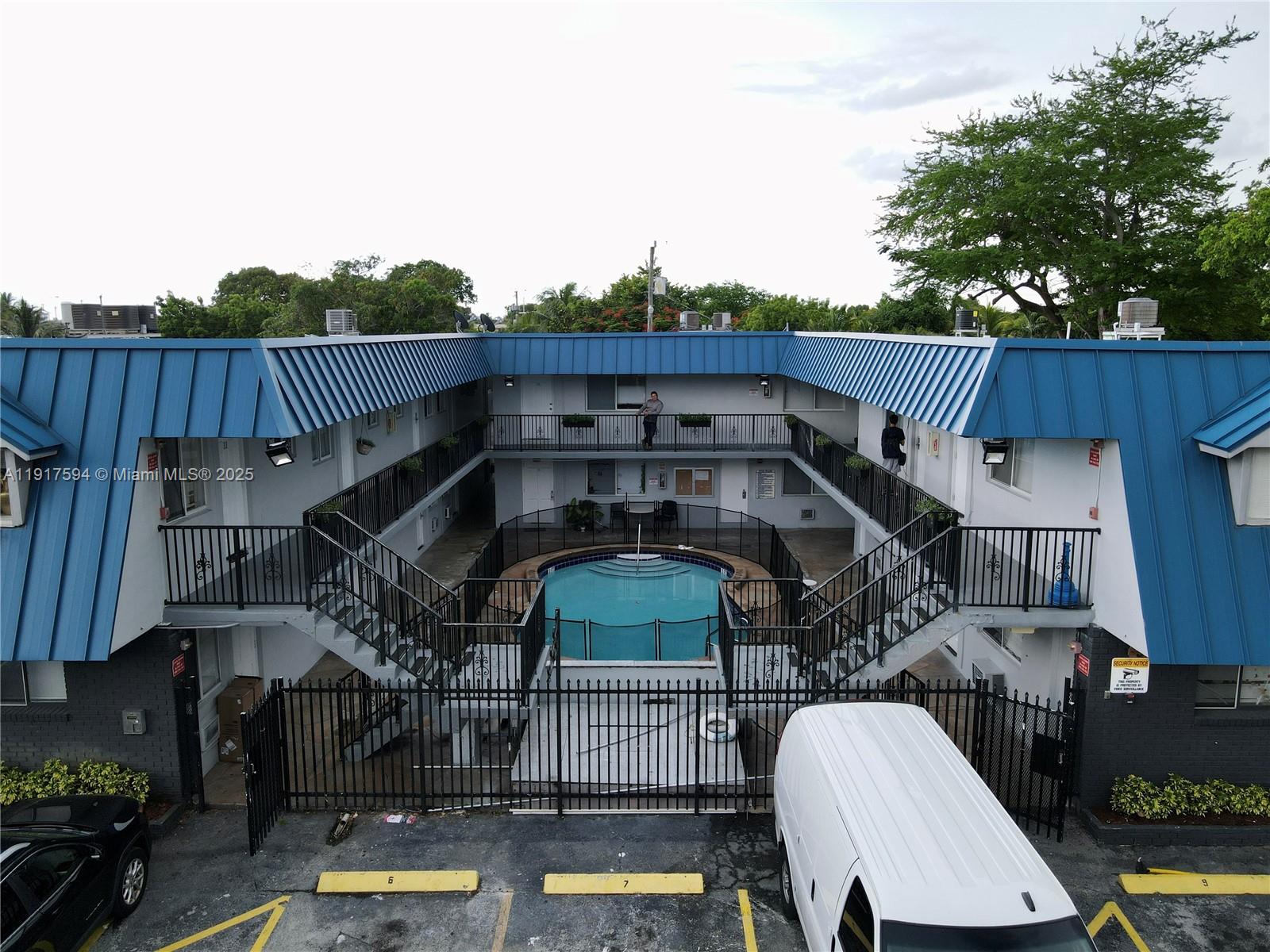 an outdoor view with patio