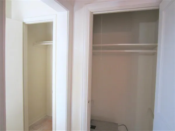 a close view of closet