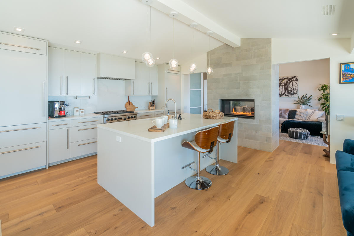 2118 Mt Calvary Road Santa Barbara, CA 93105 - Photo 14 of 55 Kitchen and Fireplace 2118 Mt Calvary Rd