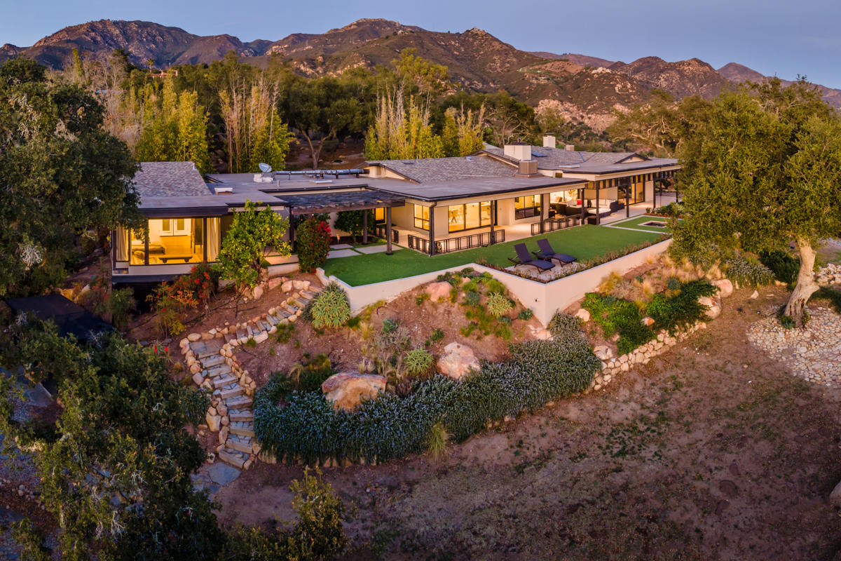 2118 Mt Calvary Road Santa Barbara, CA 93105 - Photo 4 of 55 Evening Aerial 2118 Mt Calvary Rd