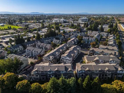 an aerial view of multiple house
