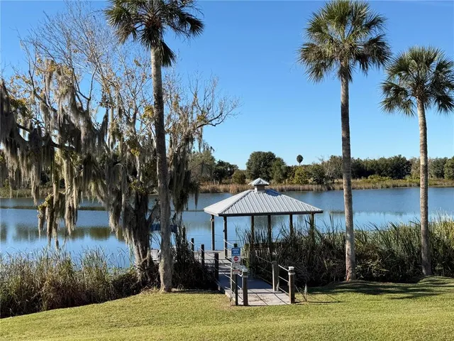 a view of a swimming pool and outside space