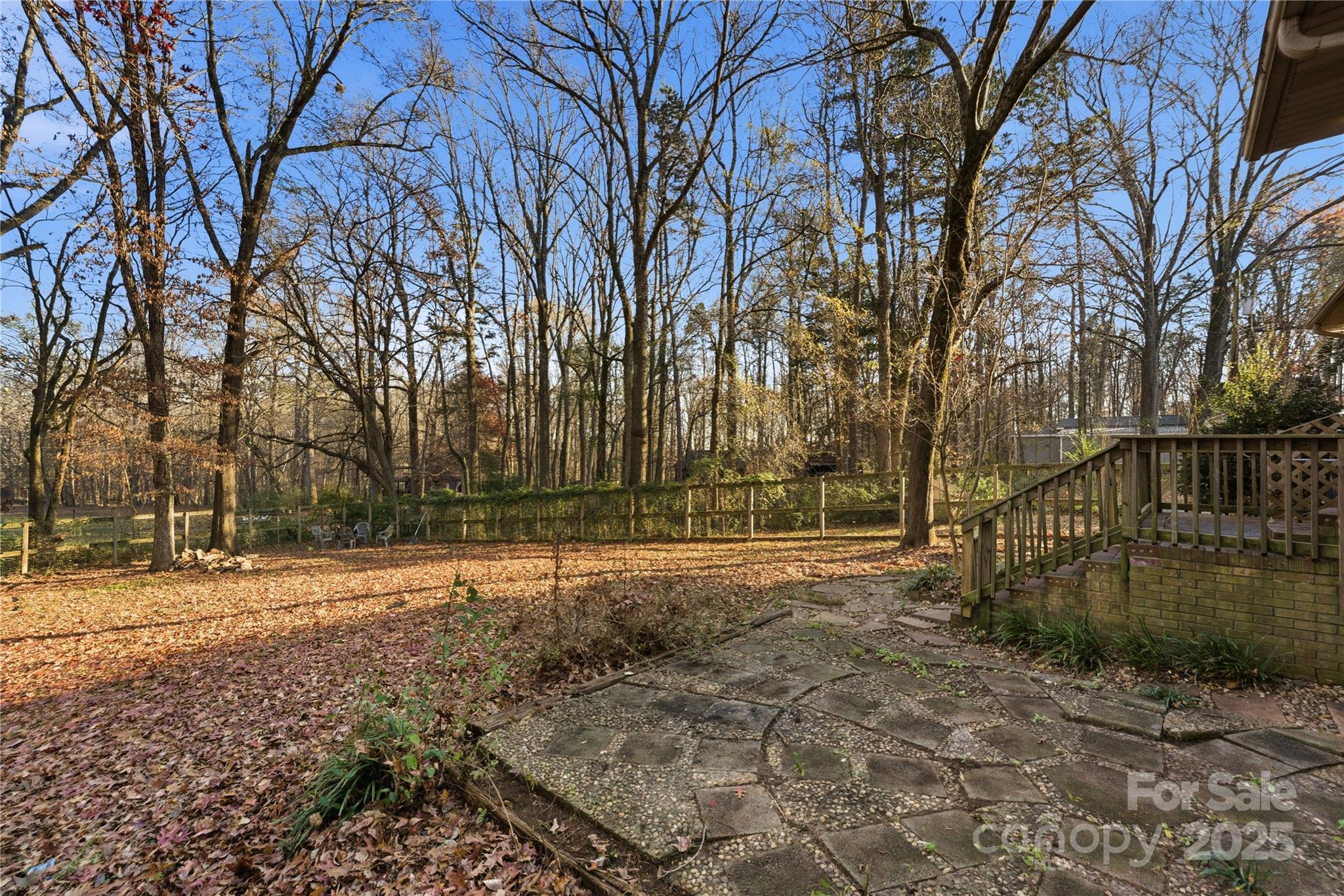 1051 Cox Mill Road Concord, NC 28027 - Photo 42 of 48 a view of dirt yard with a large trees