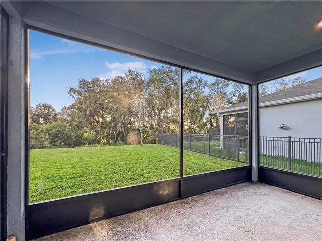 a view of a yard with porch