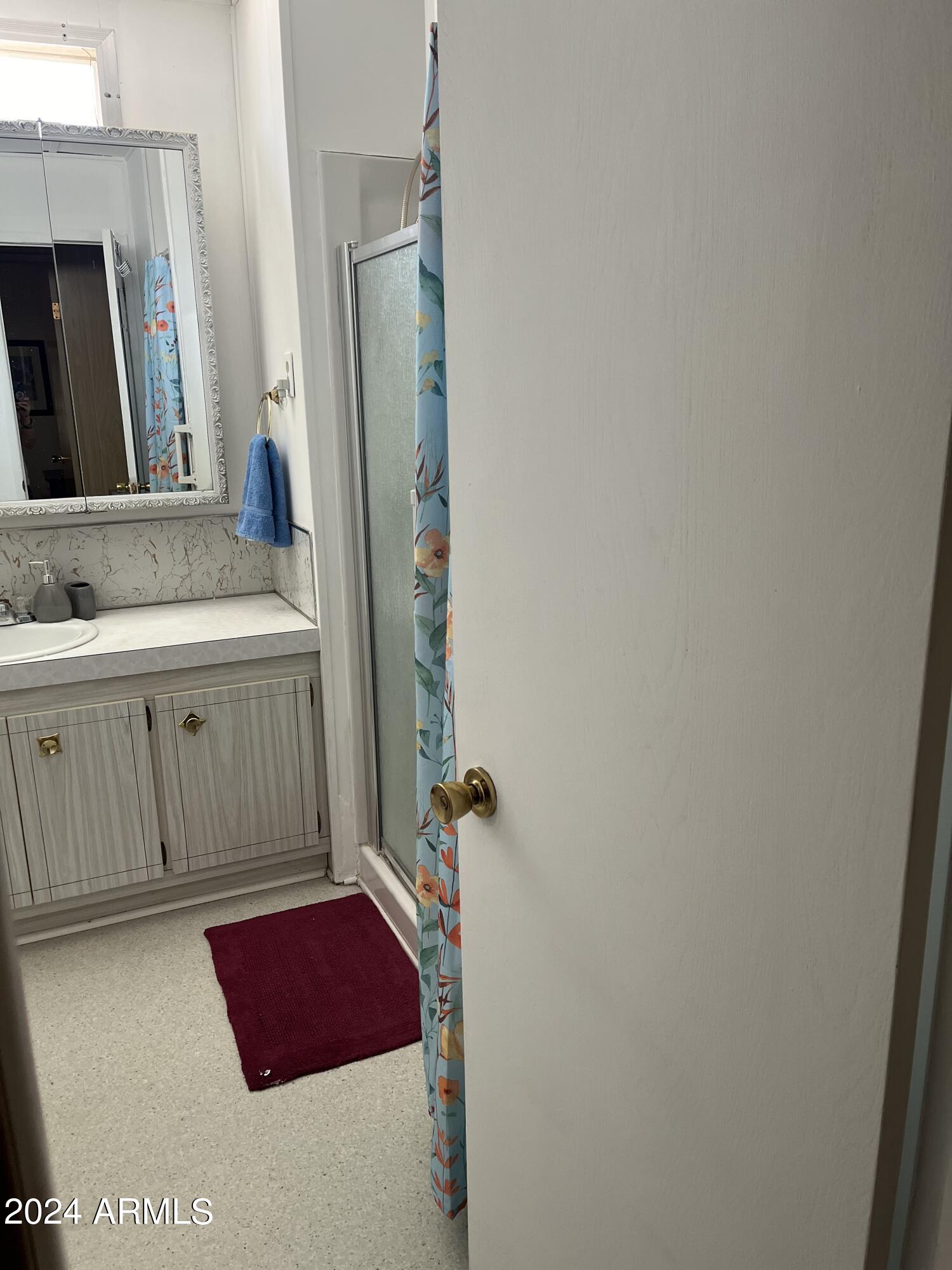 2460 East Main Street, Unit F2 Mesa, AZ 85213 - Photo 13 of 17 a bathroom with a sink and a mirror