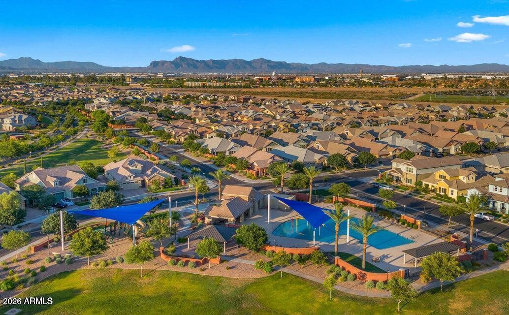 4451 East Bernice Street Gilbert, AZ 85295 - Photo 25 of 32 an aerial view of residential houses with outdoor space