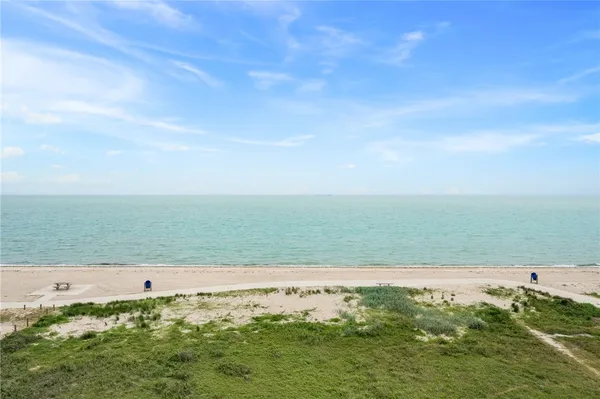 a view of beach and ocean