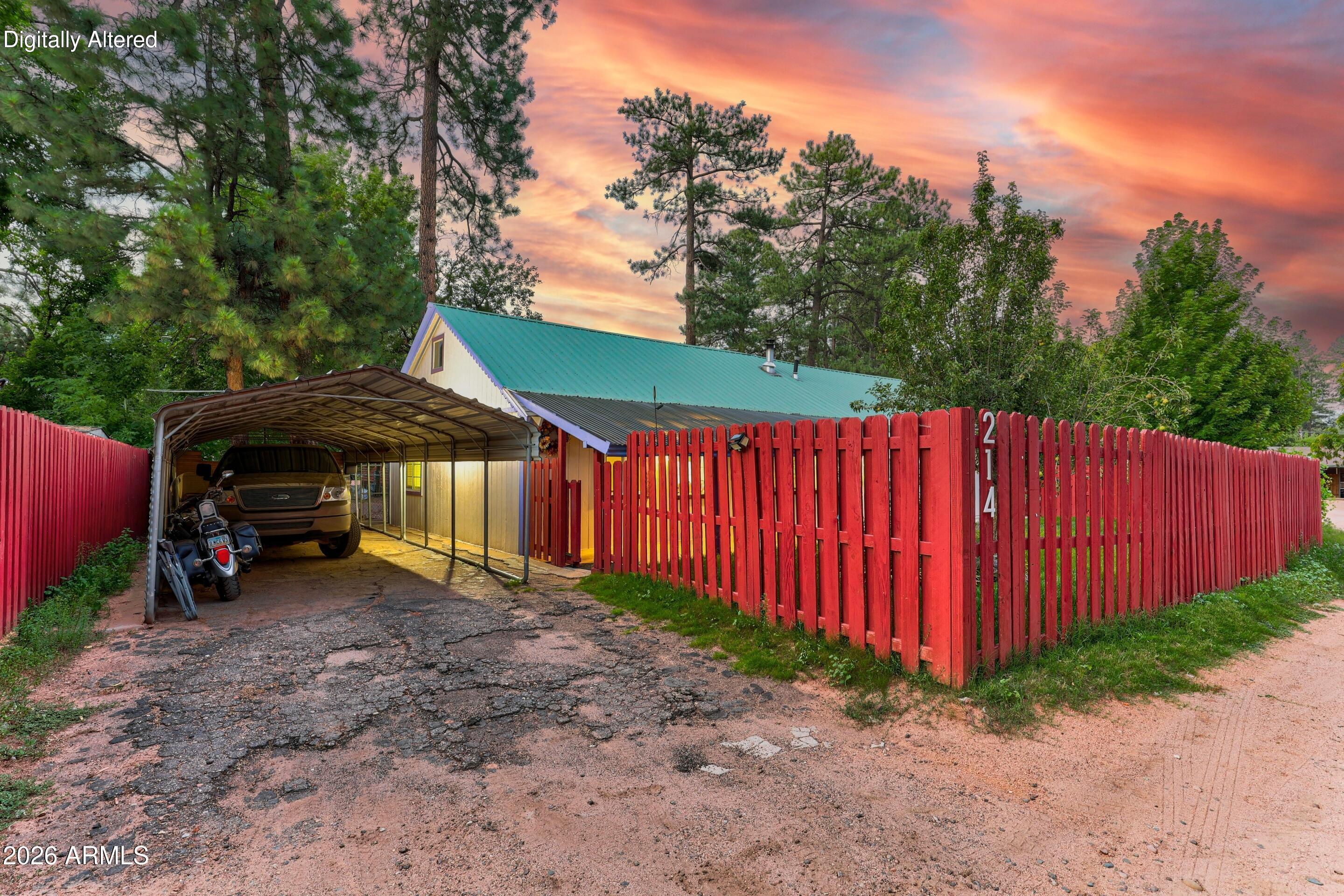 214 Thompson Road Payson, AZ 85541 - Photo 2 of 46 Carport Twilight