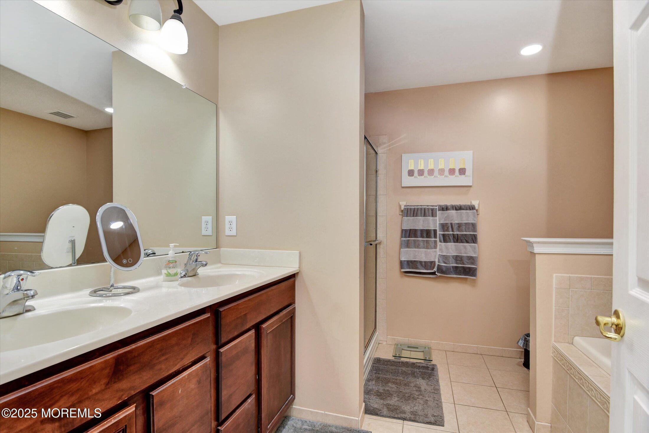 45 Brookfield Drive Jackson, NJ 08527 - Photo 28 of 39 a bathroom with a sink and a mirror