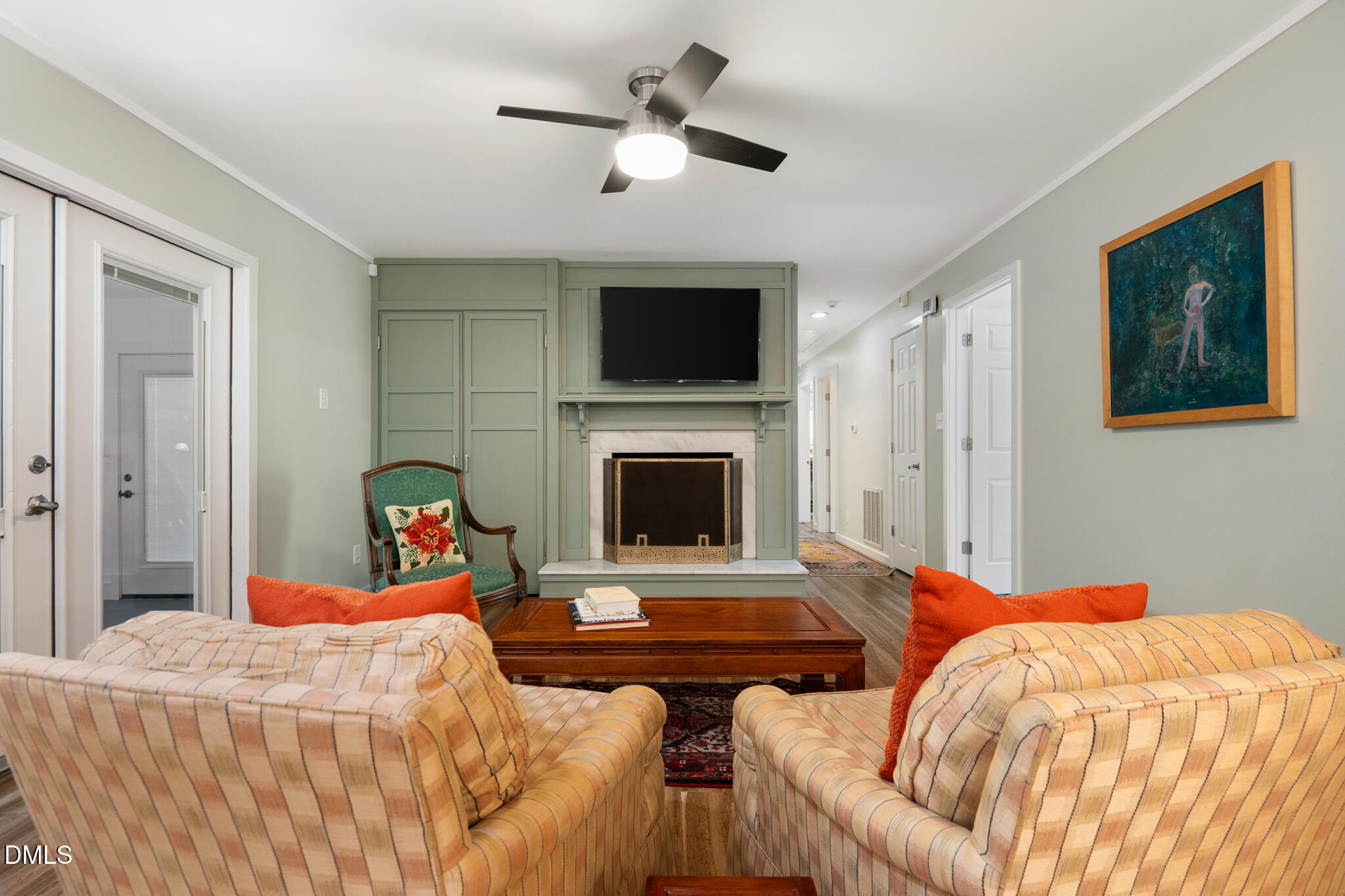 1902 White Plains Road Chapel Hill, NC 27517 - Photo 18 of 53 a bedroom with a bed and a fireplace