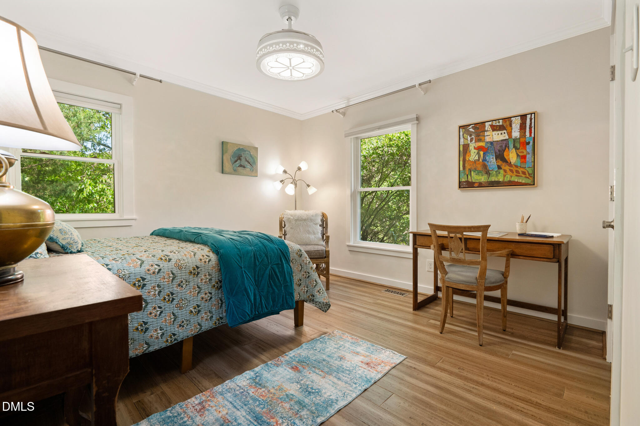 1902 White Plains Road Chapel Hill, NC 27517 - Photo 37 of 53 a bedroom with a bed and a desk