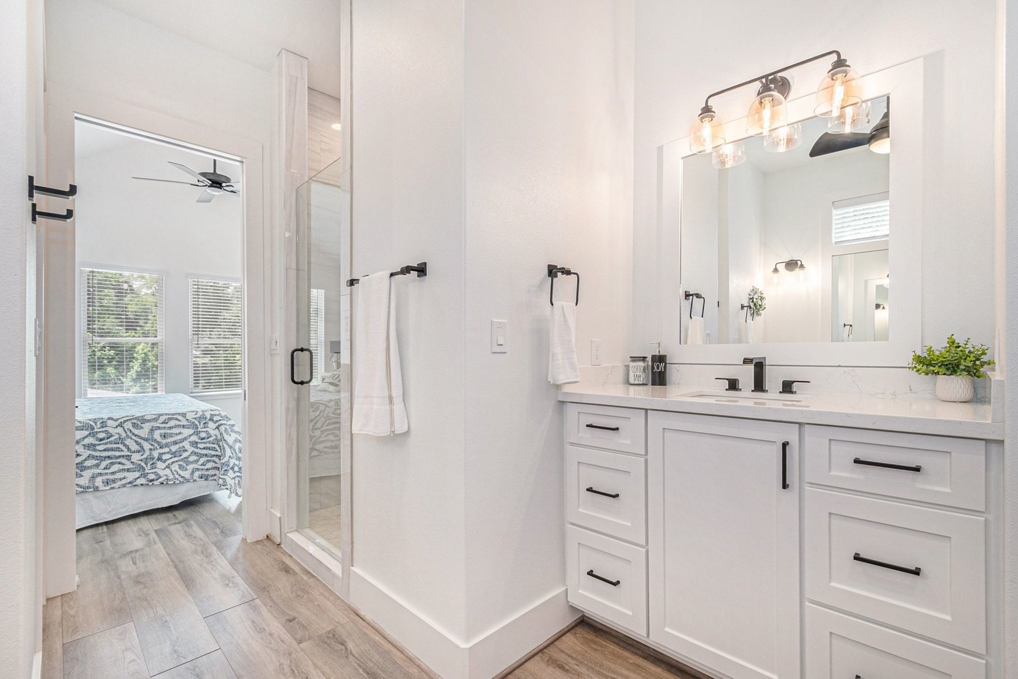 111 Seagull Path Point Blank, TX 77364 - Photo 22 of 50 Primary bath with big shower & double sinks