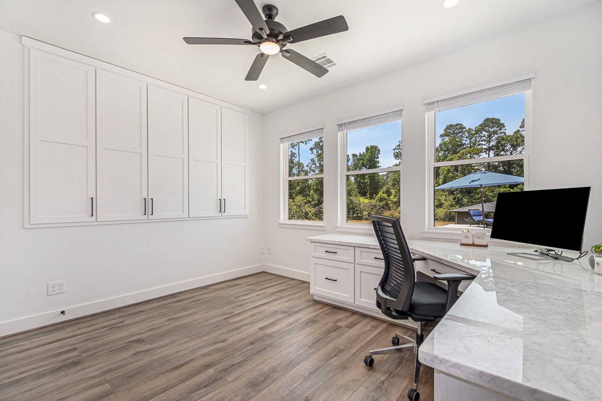 111 Seagull Path Point Blank, TX 77364 - Photo 36 of 50 Office/ 4th bedroom/ craft room with tons of storage.